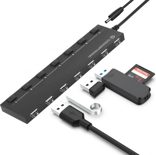 USB hub Conceptronic 7 porta USB 2.0, i zi