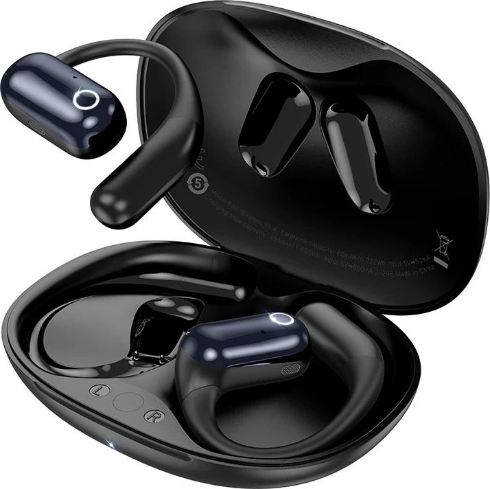 Kufje wireless HOCO EA6, open-ear, Bluetooth, me mikrofon, e zezë
