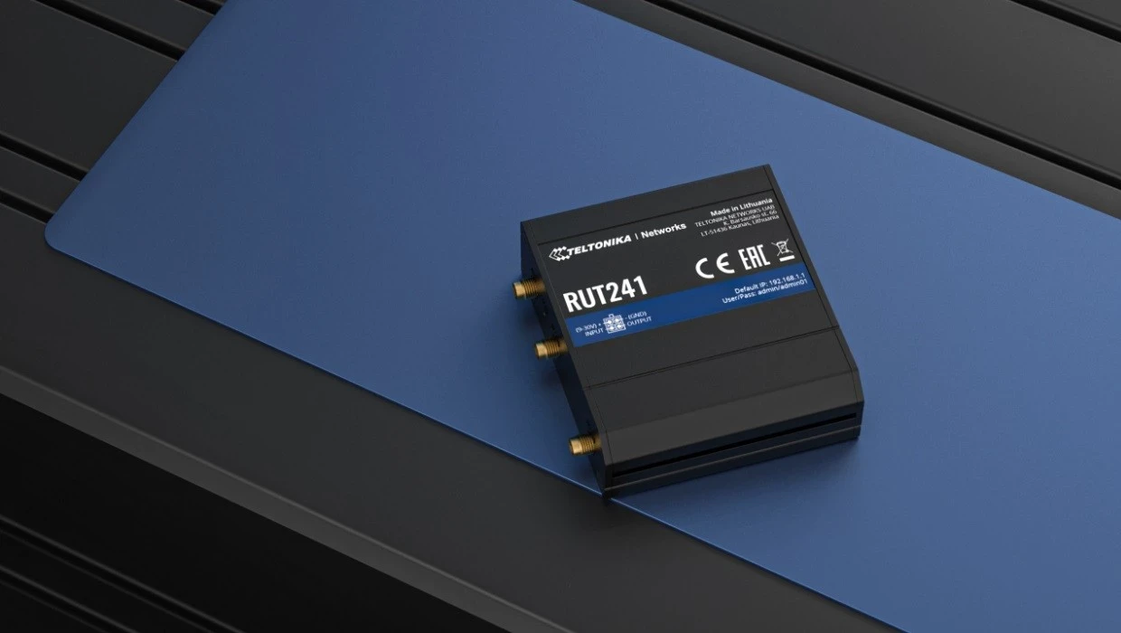 Router Teltonika RUT241, 4G LTE Cat4, WiFi 802.11b/g/n, 1x WAN/LAN + 1x LAN 10/100, 1x SIM, VPN