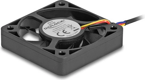 Ventilator kasë DeLOCK 67314, 50 mm, 12V, 4-pin, 5500 RPM, i zi