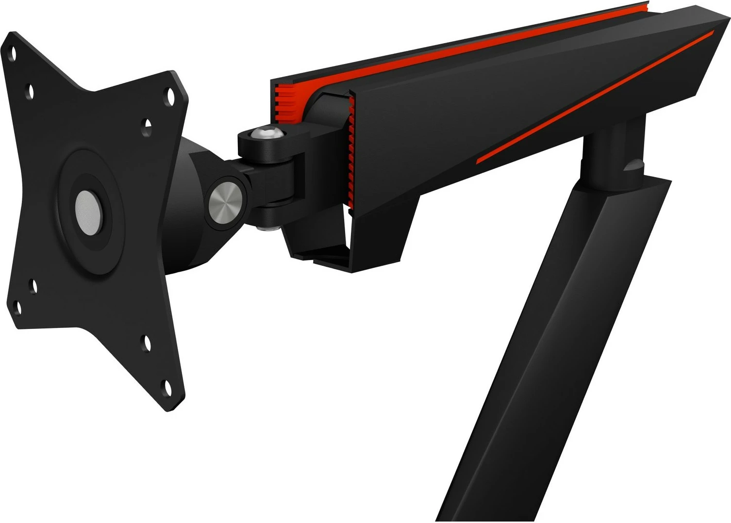 Krah monitori ICY BOX IB-MSG303BL-T, USB Hub, LED RGB, 32 inç, i zi