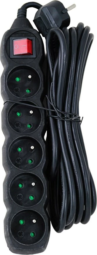 Zgjatues elektrik Esperanza ELK216K, 5 dalje, 5 metra, i zi