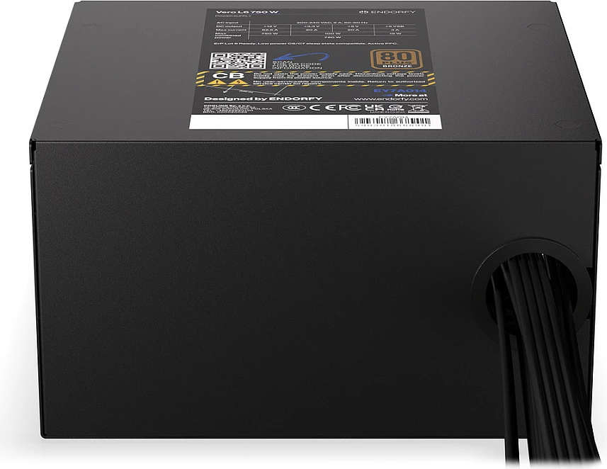 Furnizues rryme Endorfy Vero L6 750W, 80 PLUS Bronze, ATX 3.1, e zezë
