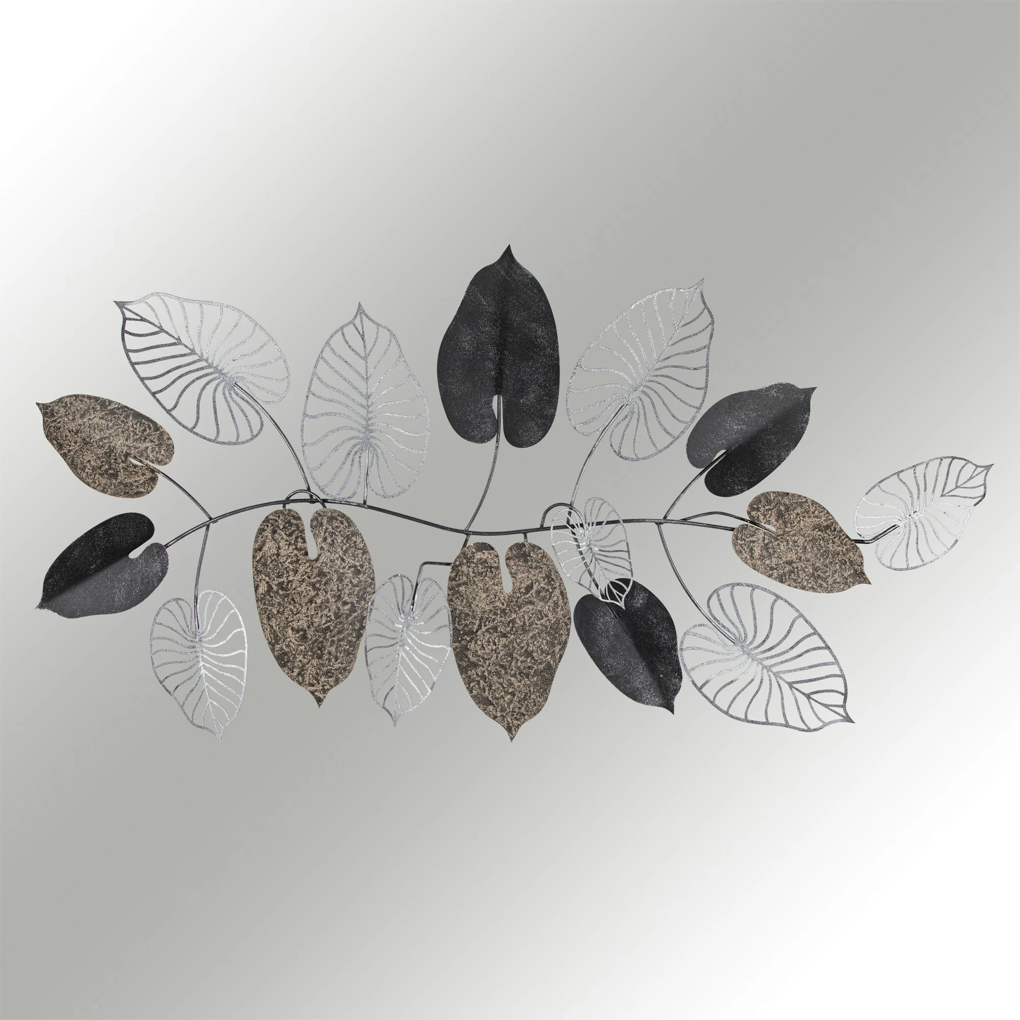 Aksesor dekorativ metalik për mur, Wallity Furize 3, shumëngjyrësh, 120x4x63cm