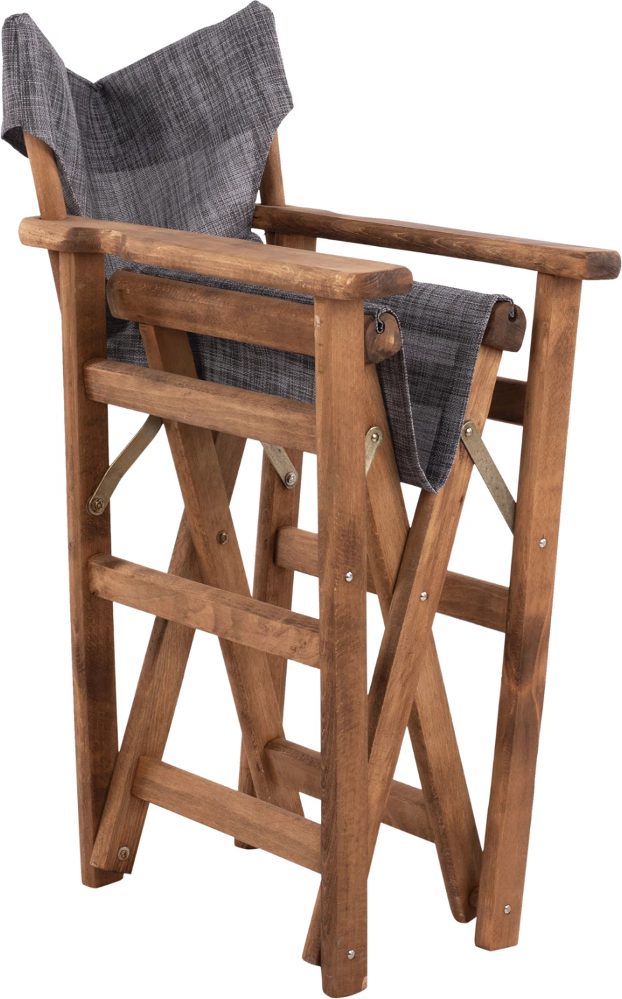 Karrige drejtorësh Limnos, ngjyrë arre, me tekstilene gri, FH10368.10