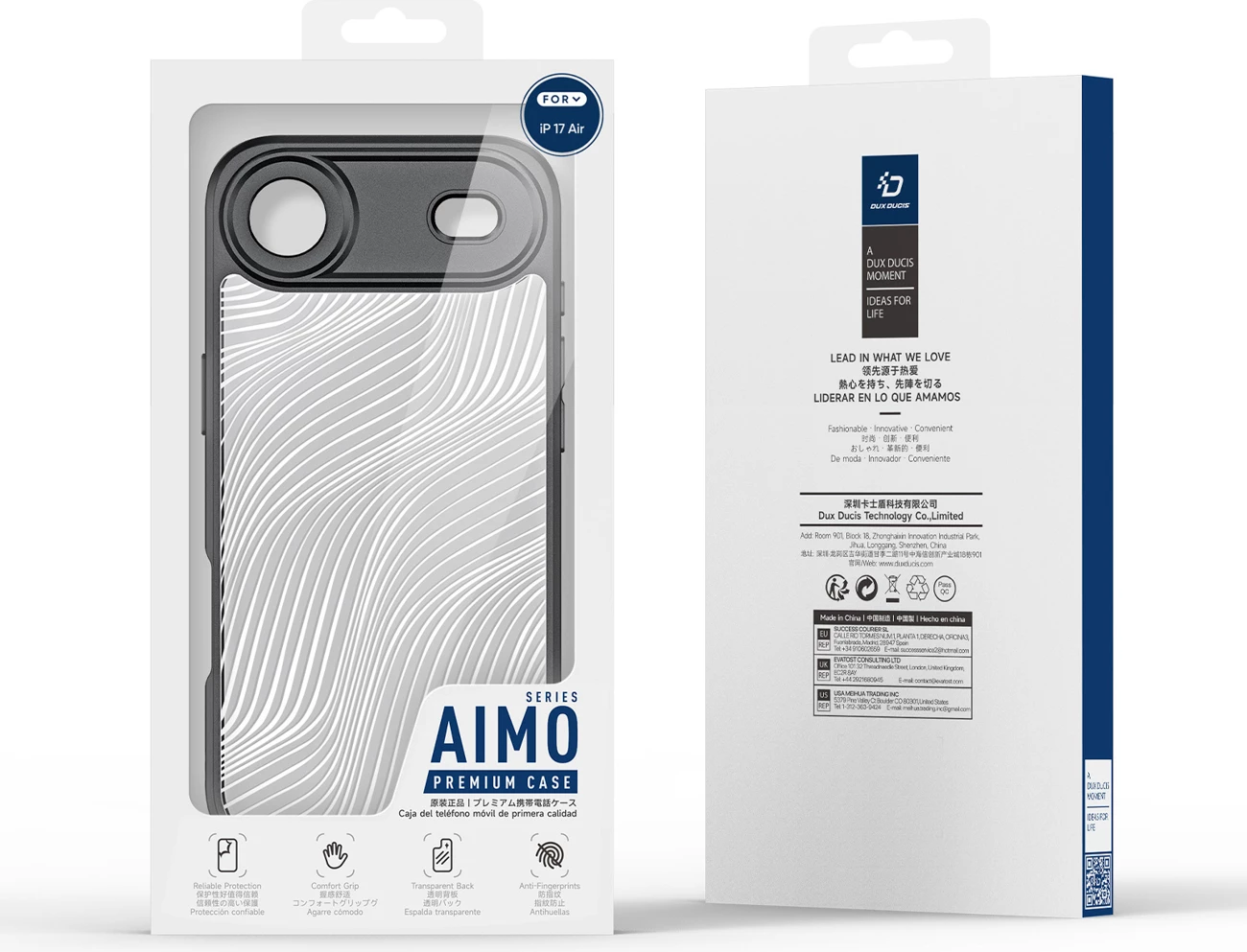 Mbështjellës Dux Ducis Aimo për iPhone 17 Air, i zi