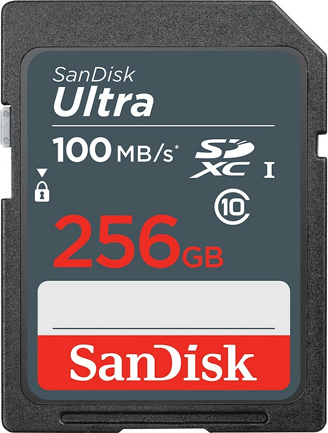 Kartelë SD Sandisk Ultra 256GB, 100MB/s