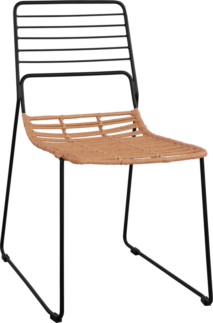 Karrige metalike Allegra FH5694 me thurje beixh 51x54x83cm