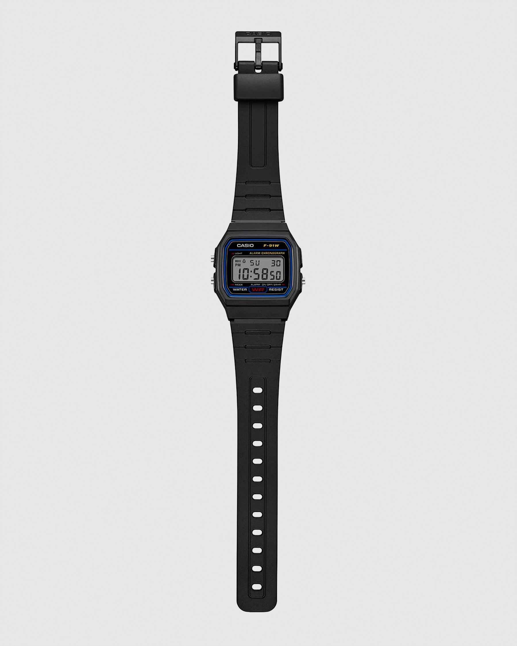 Orë dore Casio F-91W-1D, e zezë