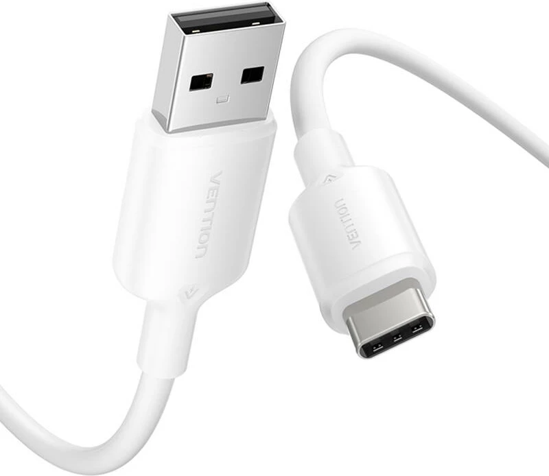 Kabllo USB 2.0 A në USB-C Vention CTQWF, 1m, Bardhë