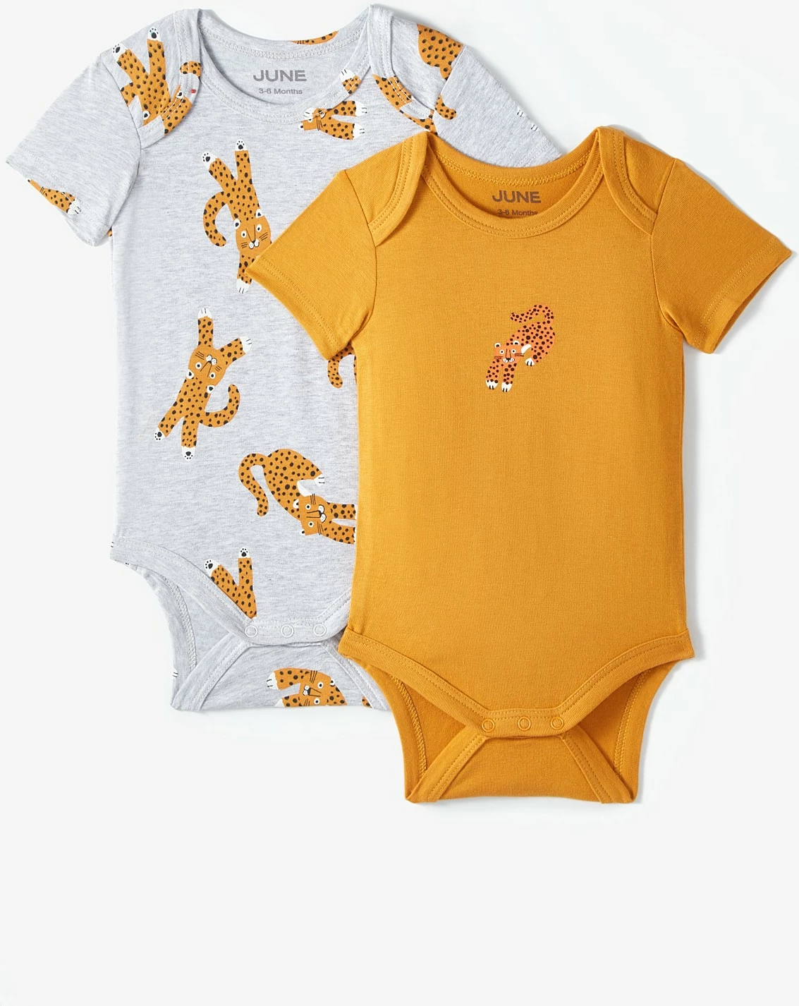 Badi set për bebe, June, portokalltë/hiri