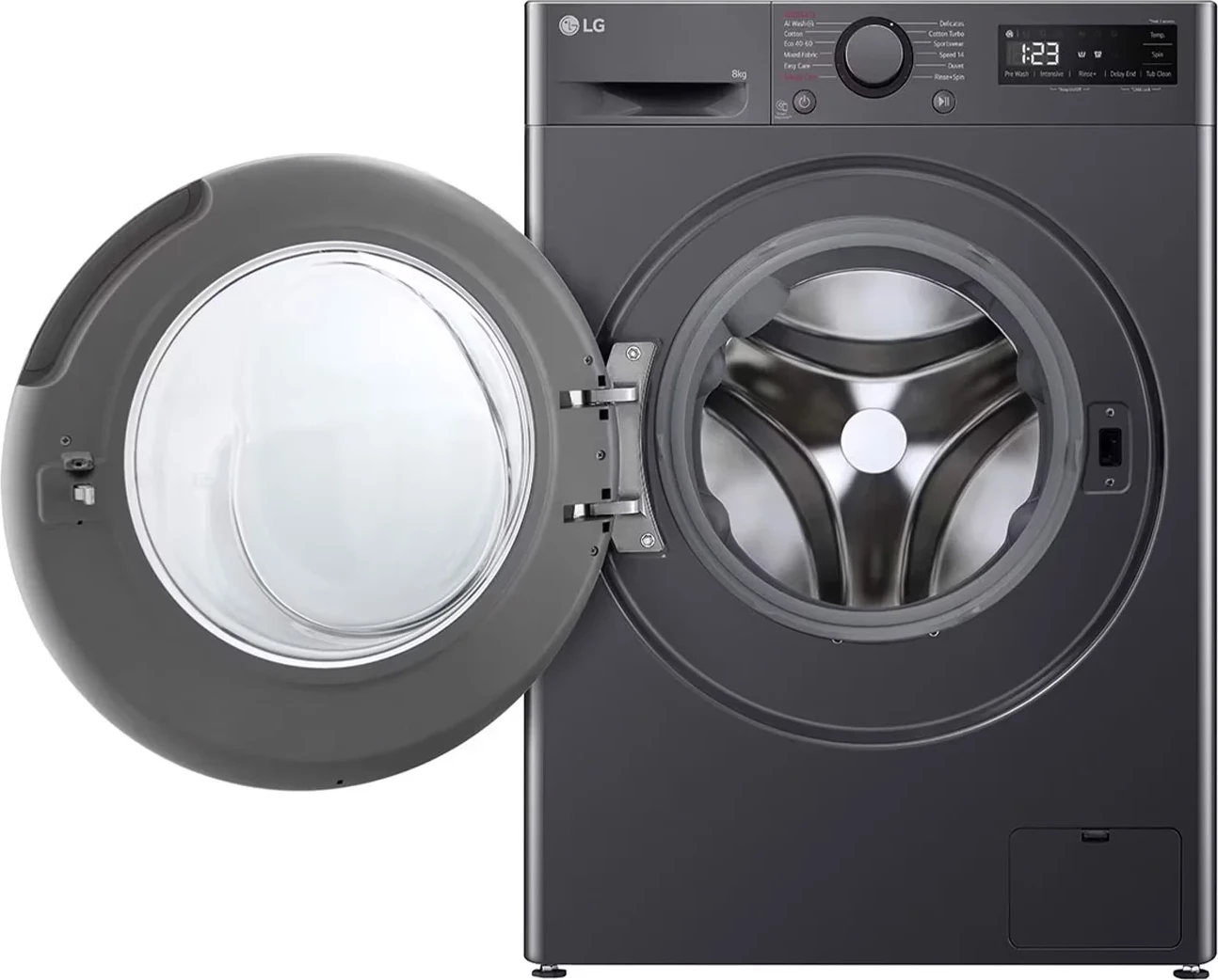 Makine larëse, LG F2WR508SBM, 8 kg, 1200 rpm, AI DD dhe Steam, Slim, e zezë