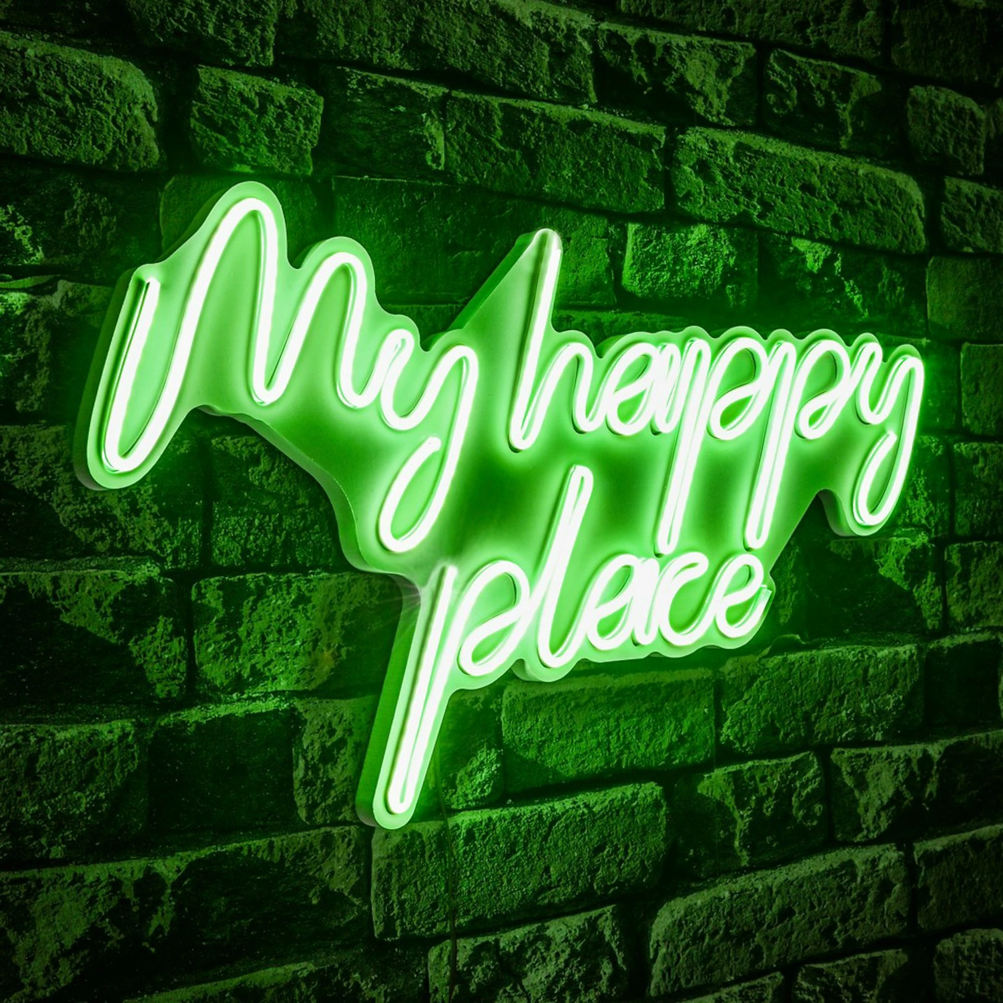 Dekor dritash LED plastike, ngjyrë e gjelbër, My Happy Place