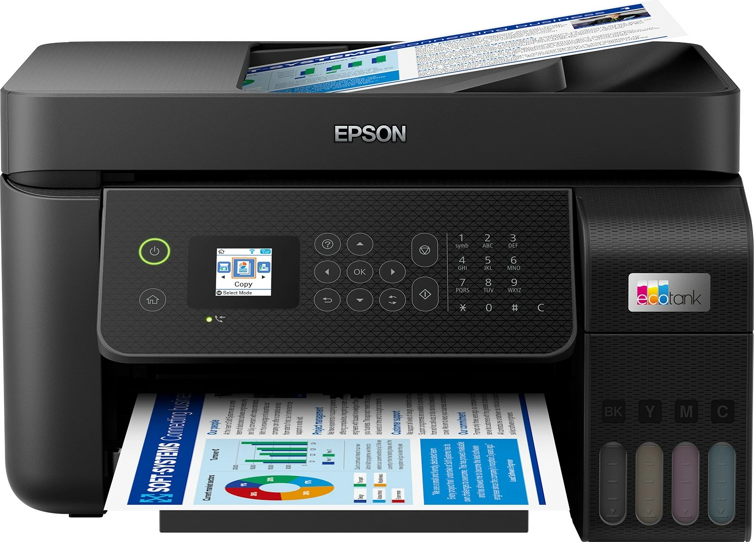 Printer multifunksional Epson EcoTank ET-4800, ngjyrë, A4, Wi-Fi, me skaner dhe faks, e zezë