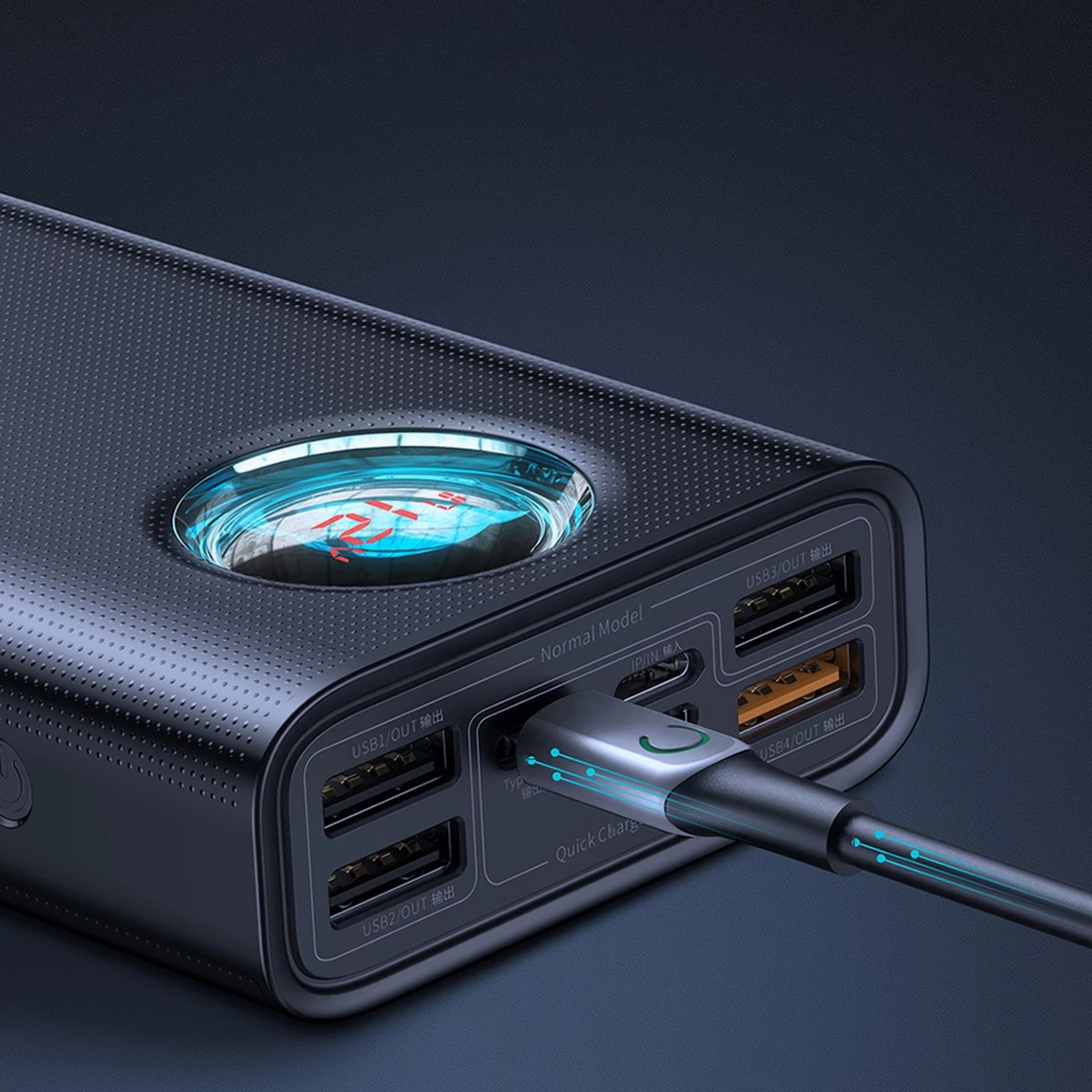 Powerbank Baseus Amblight 30000mAh, 65W, i bardhë