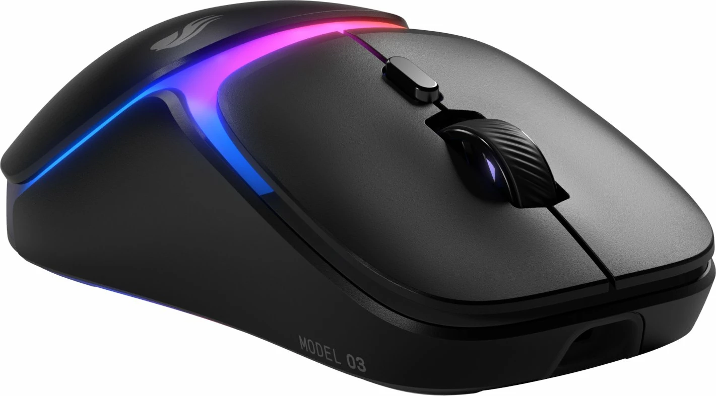 Maus Glorious Model O3 Wireless GLO-O3-WL-BLK 30000 DPI 8K RGB e zezë