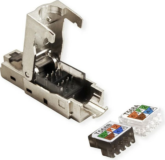 Konektor rrjeti VALUE 26.99.0373, RJ-45, Cat6a, Silver