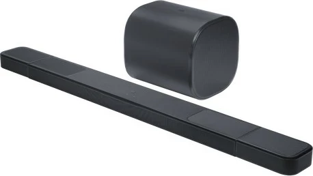 Soundbar JBL Bar 1300 M2 11.1.4 1170W me subwoofer wireless 12" dhe altoparlantë rrethues wireless të shkëputshëm, i zi