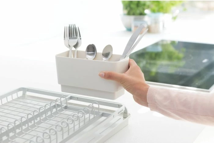 Tharëse enësh Brabantia 117428, me mbajtëse takëmesh, 49.2×38.6×14.2 cm, gri e çelët