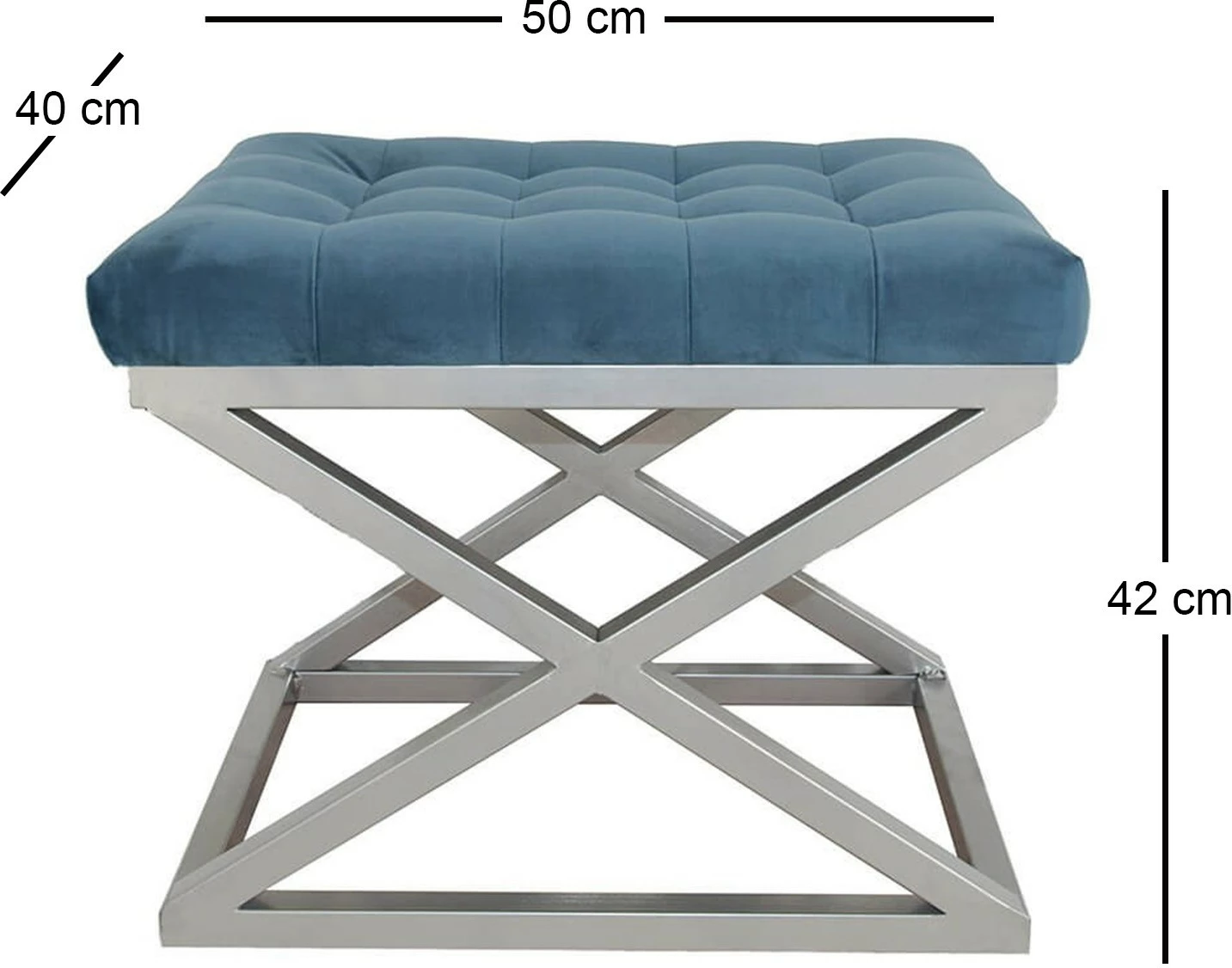 Puf Atelier del Sofa, kapraz, argjend dhe kaltër