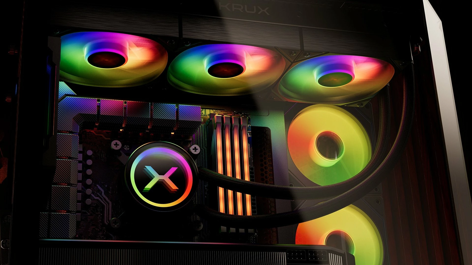 Ftohje me ujë Krux HydroX 360 ARGB KRXE002, radiator 360mm, 3x120mm PWM