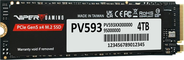 SSD Patriot Viper PV593, M.2 PCI-E Gen5 x4 NVMe2, 4TB, i zi