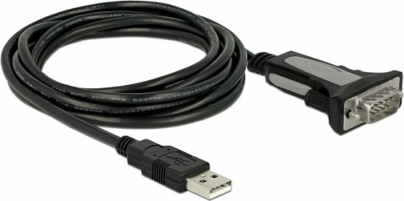 Adapter USB 2.0 Type-A në Serial RS-232 DB9 DeLOCK, 4 m, i zi