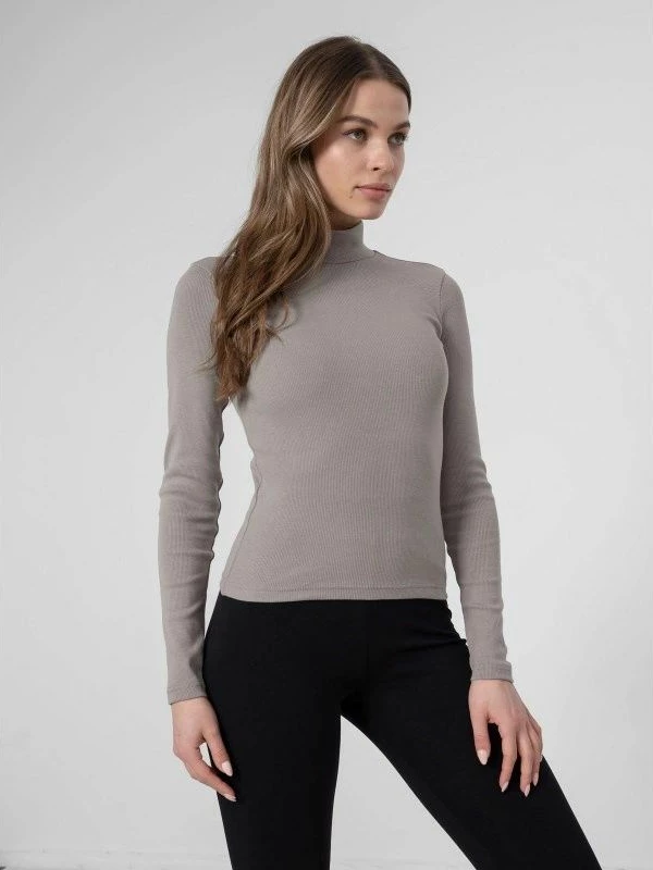 Maicë me mëngë të gjata për femra 4F, me vija