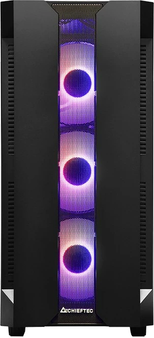 Kasë Chieftec Hunter GS-01B-OP, midi tower, xham i temperuar, RGB, e zezë