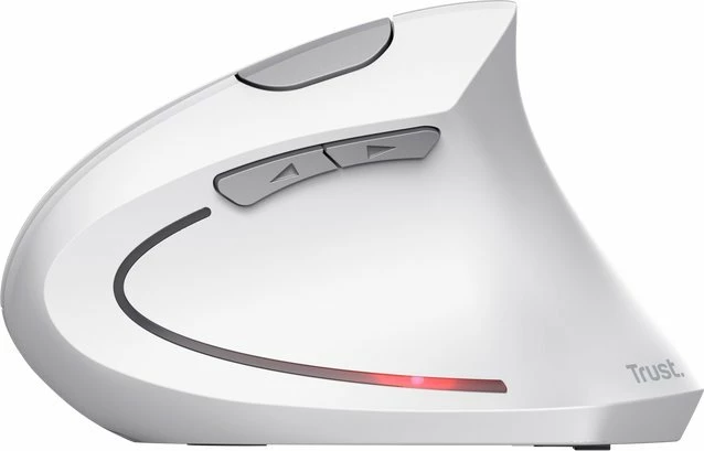 Maus wireless ergonomik Trust Verto 25132 1600 DPI vertikal për dorën e djathtë, i bardhë