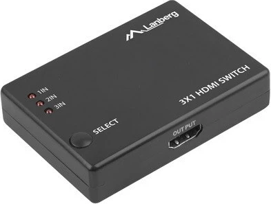 Switch LANBERG VIDEO, 3X HDMI, micro usb, i zi