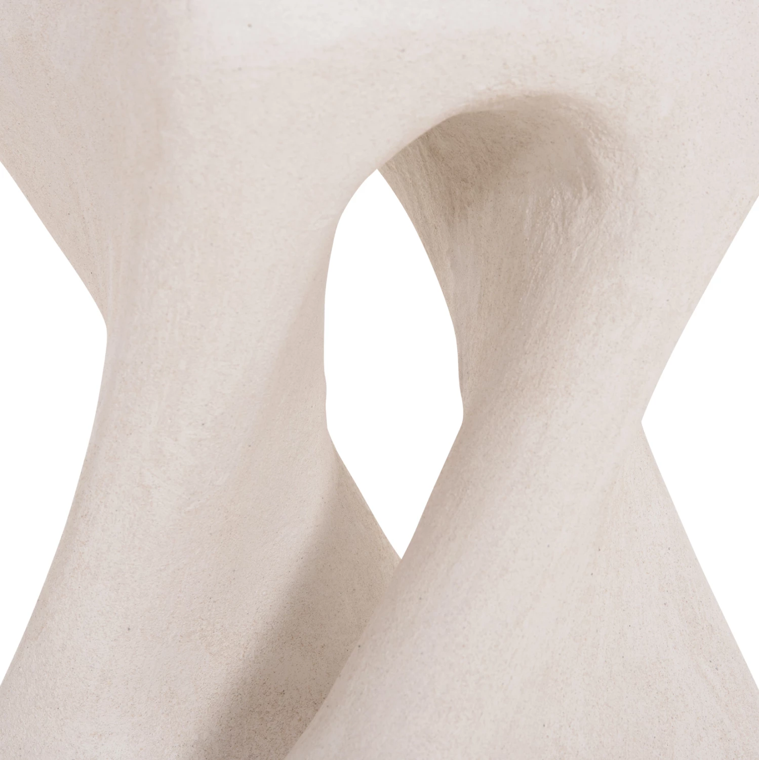 Stool katror SANTORINI, polirezine, ngjyrë off-white, 30x30x45cm