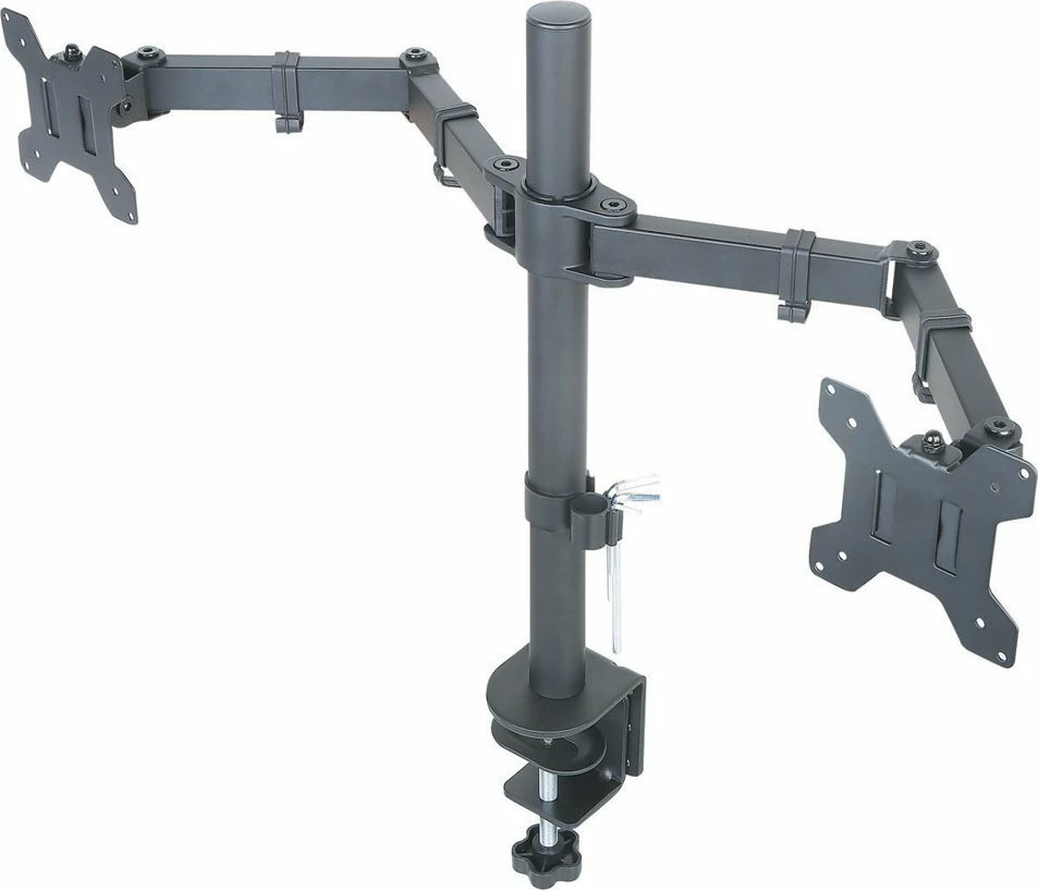 Mbajtës tavoline për 2 monitorë Art L-02N 13"-27", i zi
