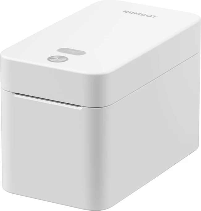 Printer etiketash portativ, NIIMBOT K2, Bluetooth, gjerësi 20–60 mm, rrotull Ø110 mm deri 1300 etiketa, USB-B, i bardhë