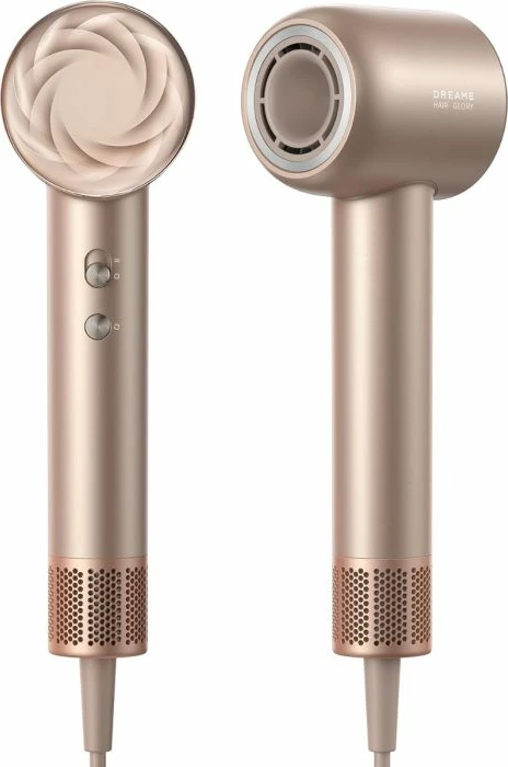 Tharëse flokësh DREAME Glory Mix 1600W, jonike, me aksesorë magnetikë, e artë