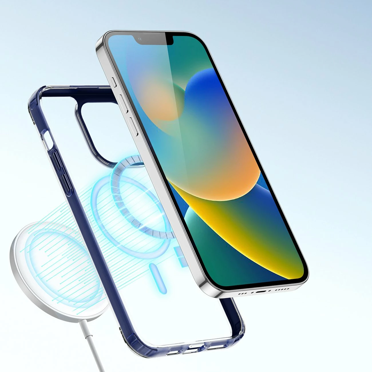Mbështjellës Dux Ducis Clin2 për iPhone 14, MagSafe, Kaltër