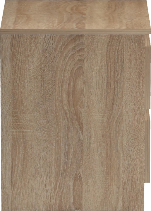 Komodinë anës krevati Verena, sonoma-bardhë, 40x40x50cm