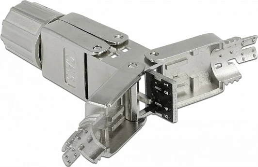Lidhës për kabllo rrjeti DeLOCK Cat.6 STP, 2x LSA, pa vegla, argjend