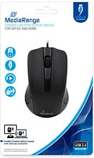 Maus MediaRange MROS210, USB me kabllo, 1000 DPI, i zi