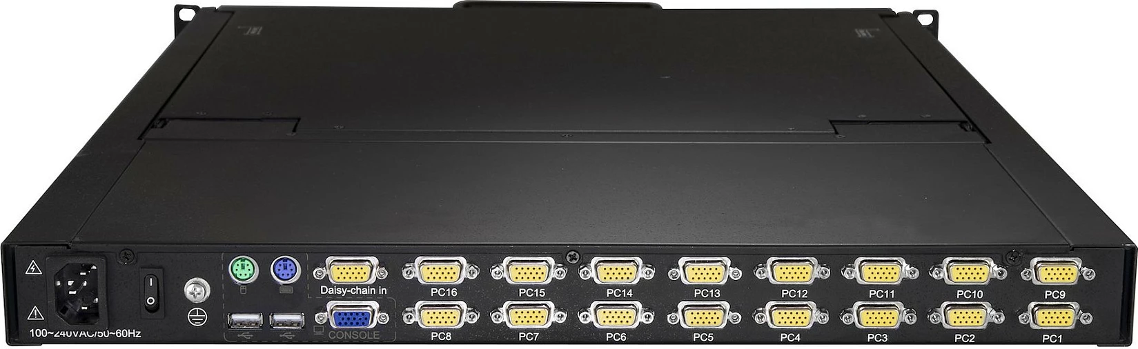 Konzolë KVM rackmount StarTech RKCONS1916K, 16-port, LCD 19", USB/VGA, e zezë