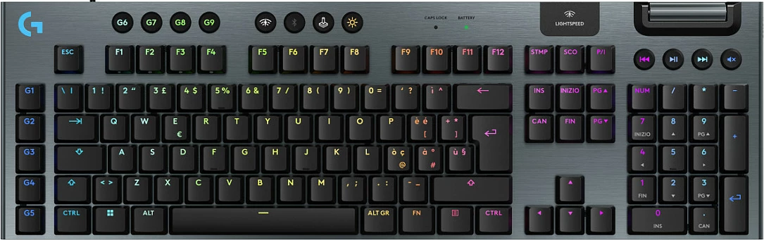 Tastierë Logitech G915 X LIGHTSPEED, Wired & Wireless, QWERTY, LED, E zezë