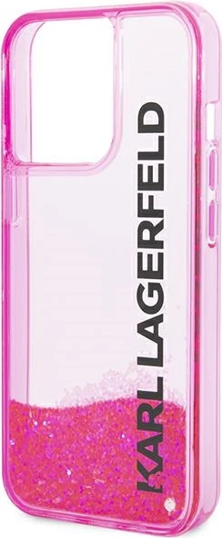 Mbështjellës Karl Lagerfeld KLHCP14XLCKVF për iPhone 14 Pro Max 6.7", rozë, hardcase me glitter