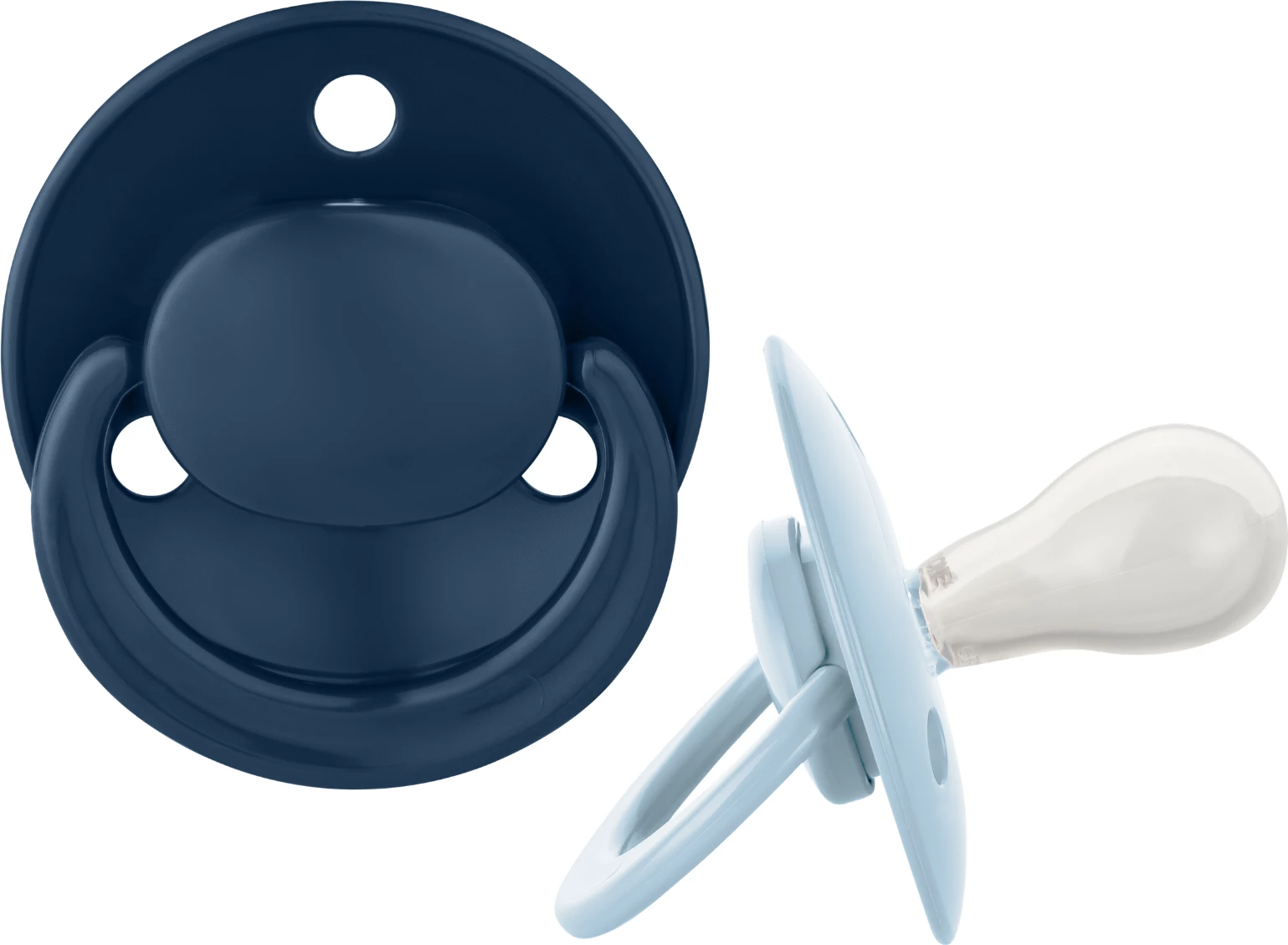 Mema të rrumbullakëta njëngjyrëshe (0-24 muaj) Babynova, 2 copë