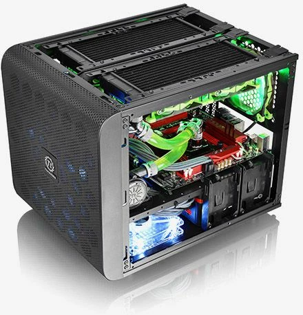 Kasë Thermaltake Core V21 (CA-1D5-00S1WN-00), Micro-ATX/Mini-ITX, Cube Tower, pa furnizim rryme, e zezë