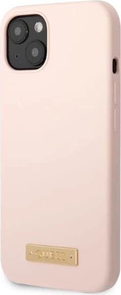 Mbështjellës Guess GUHMP13MSBPLP për iPhone 13 6.1", silikon, MagSafe, rozë