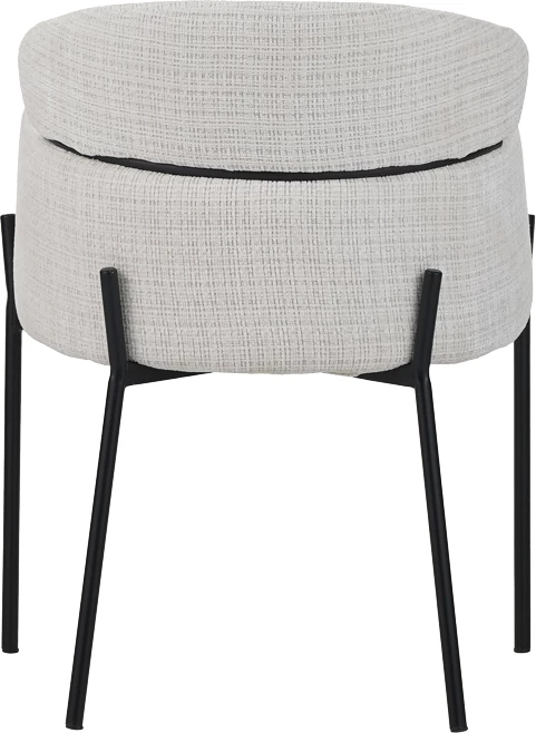 Karrige Tolerse Inart, pëlhurë bezhë, këmbë metalike të zeza, 58x57x80cm