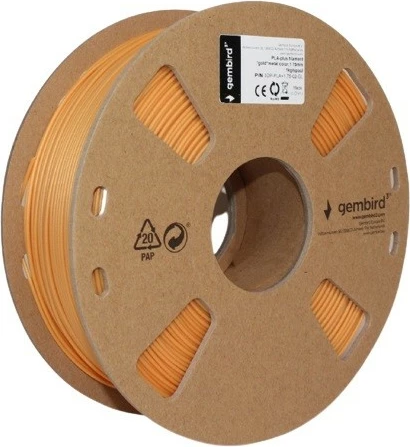Filament për printer 3D Gembird PLA Plus 1.75mm, Portokalli