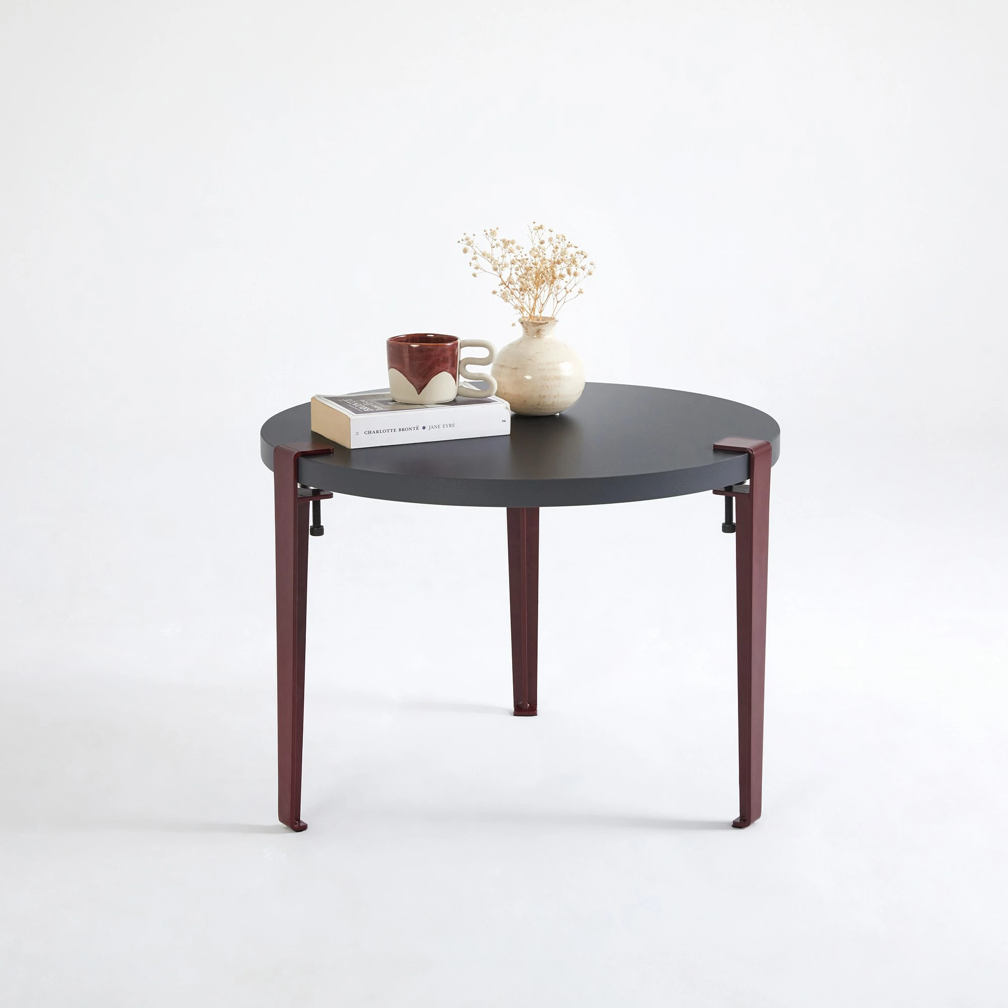 Tavolinë kafeje, Skye Decor, Fregoia, antracit-burgundy