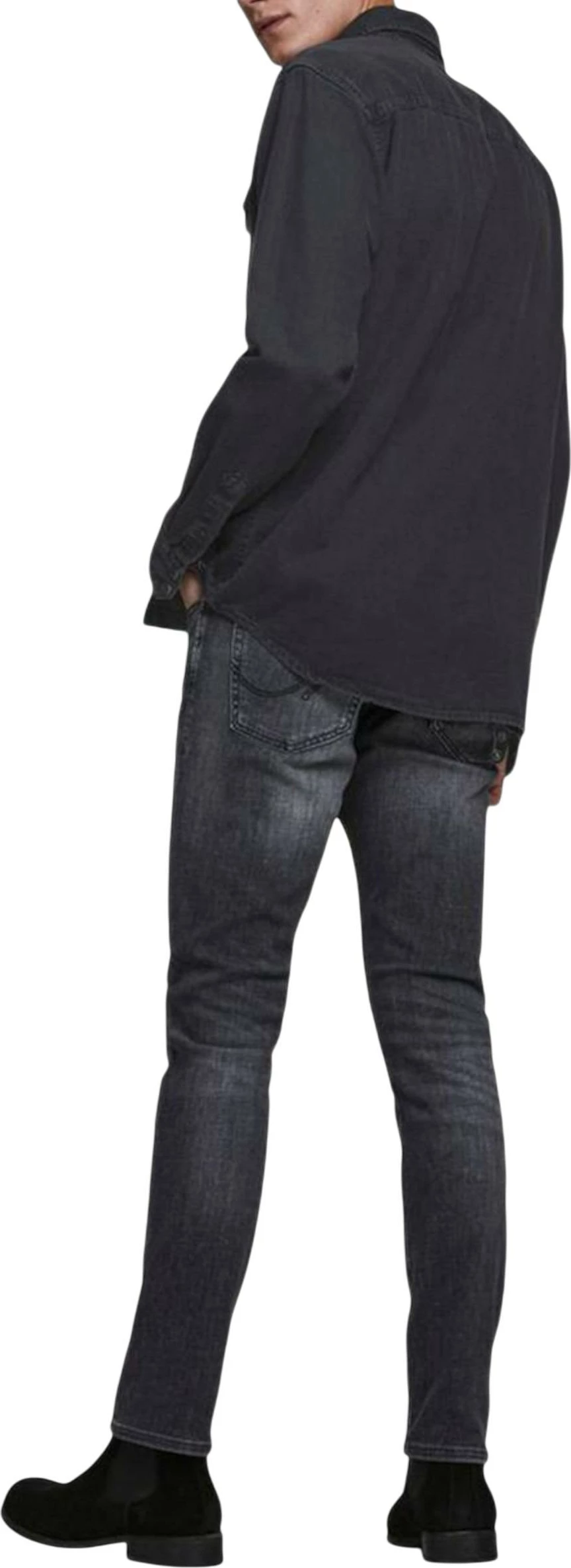 Këmishë për meshkuj Jack & Jones JJESHERIDAN L/S NOOS, e zezë [Madhësia: XL]