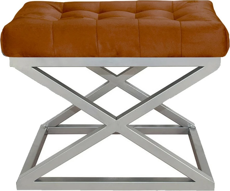 Puf Atelier del Sofa, ngjyrë argjendi dhe terrakote